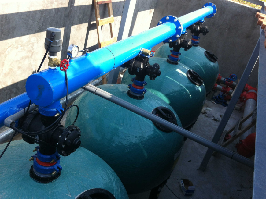 工業(yè)淺層砂過濾器應(yīng)用現(xiàn)場